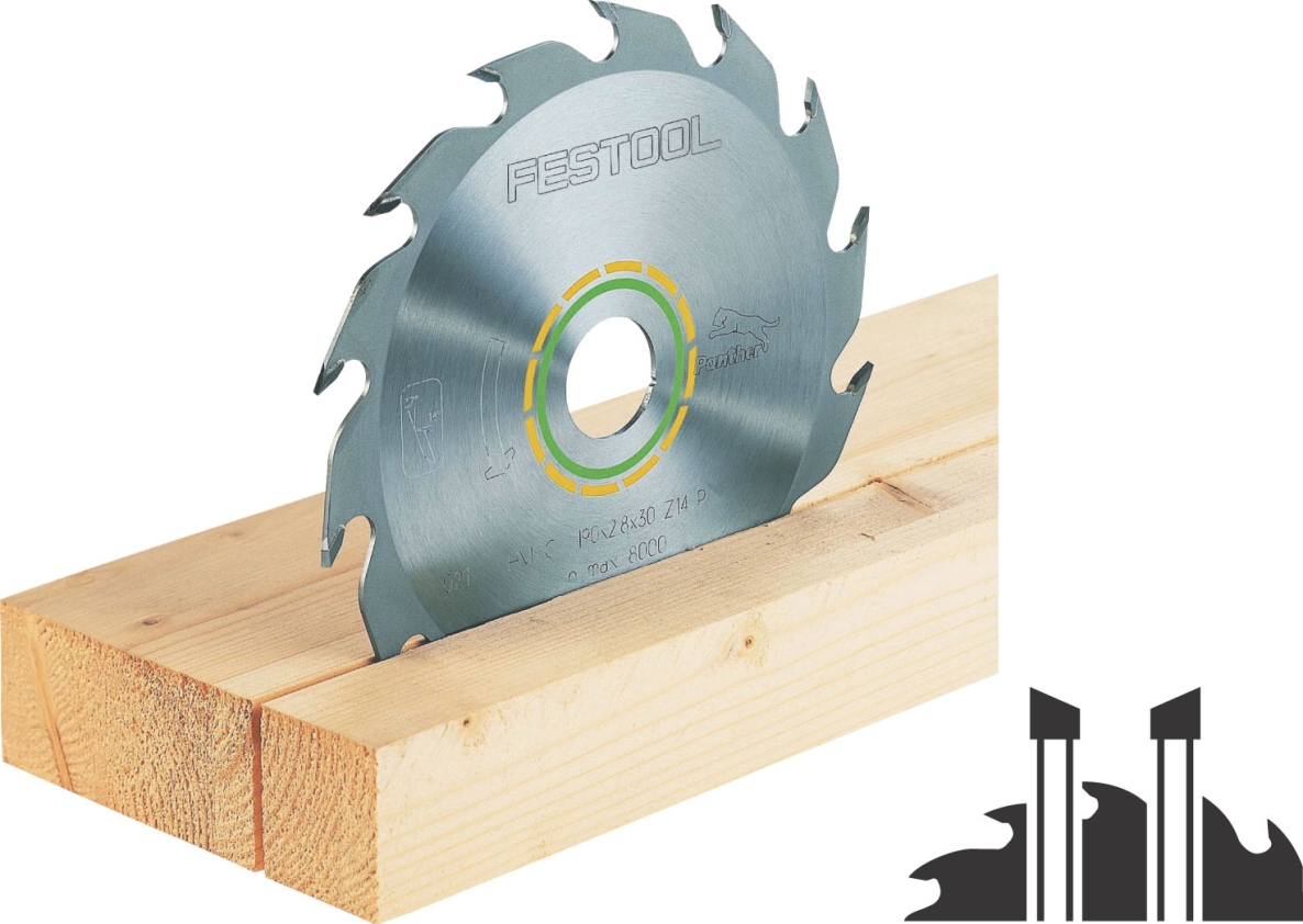 Festool Accessoires 492049 Lame de scie circulaire HW 190x2,6 FF PW16 WOOD RIP CUT