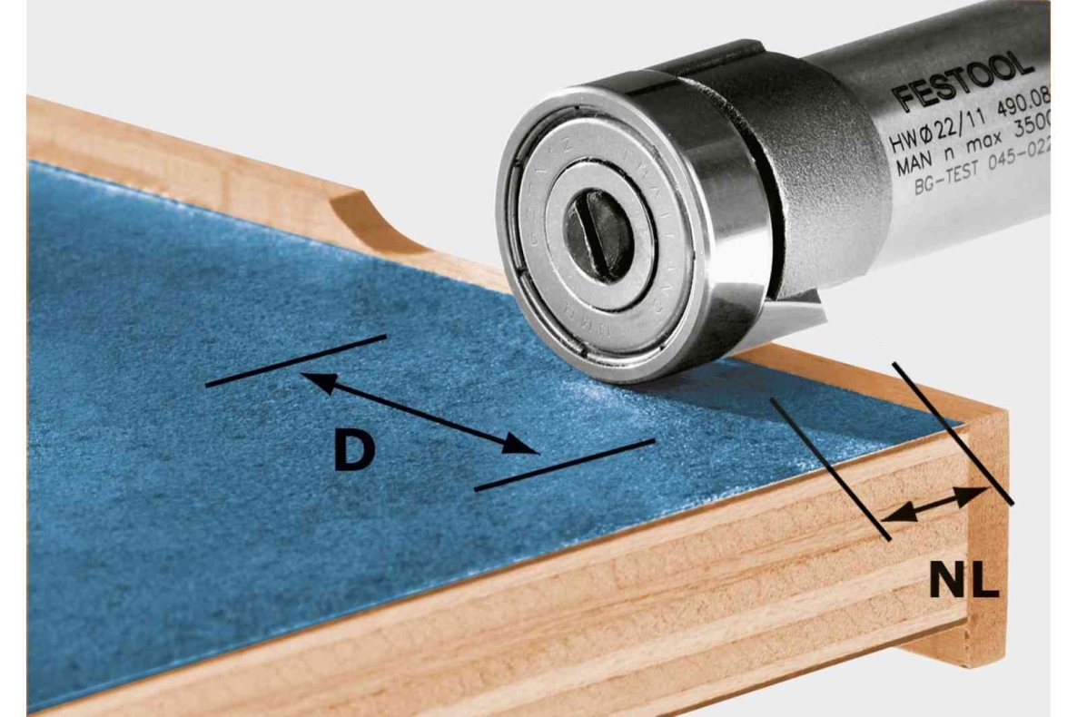 Festool Accessoires 490565 Affleureuse HW HW/KLS D22/8-OFK