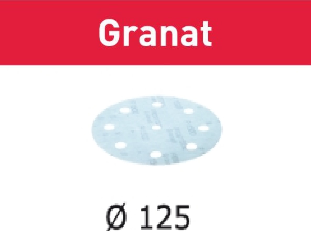 Festool Accessoires 497180 Abrasif STF D125/8 P1000 GR/50 Granat