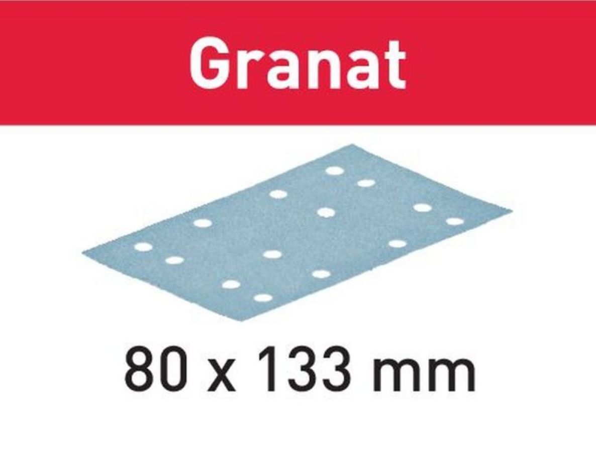 Festool Accessoires 497125 Abrasifs STF 80x133 P320 GR/100 Granat