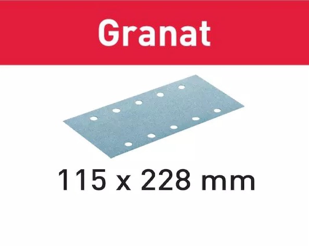 Festool Accessoires 499632 Abrasifs STF 115x228 P100 GR/100 Granat