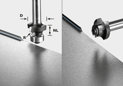 Festool Accessoires 499798 Fraise à moulurer S8 HW R2 D20-KL OFK