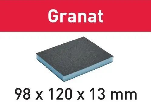 Festool Accessoires 201114 Éponge de ponçage 98x120x13 220 GR/6 Granat