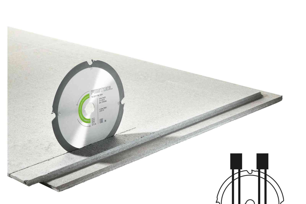 Festool Accessoires 205769 Lame de scie circulaire diamantée MATIÈRES ABRASIVES DI 168x1,8x20 F4