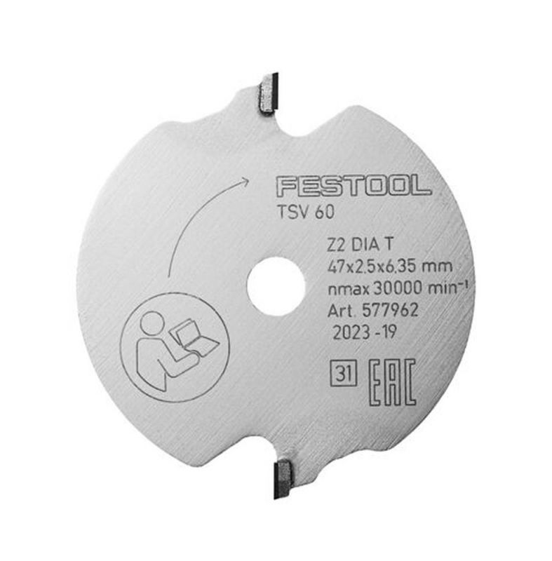 Festool Accessoires 577962 Fermeture à glissière DIA 47x2.5x6.35 T2 WOOD FINE CUT SPECIAL