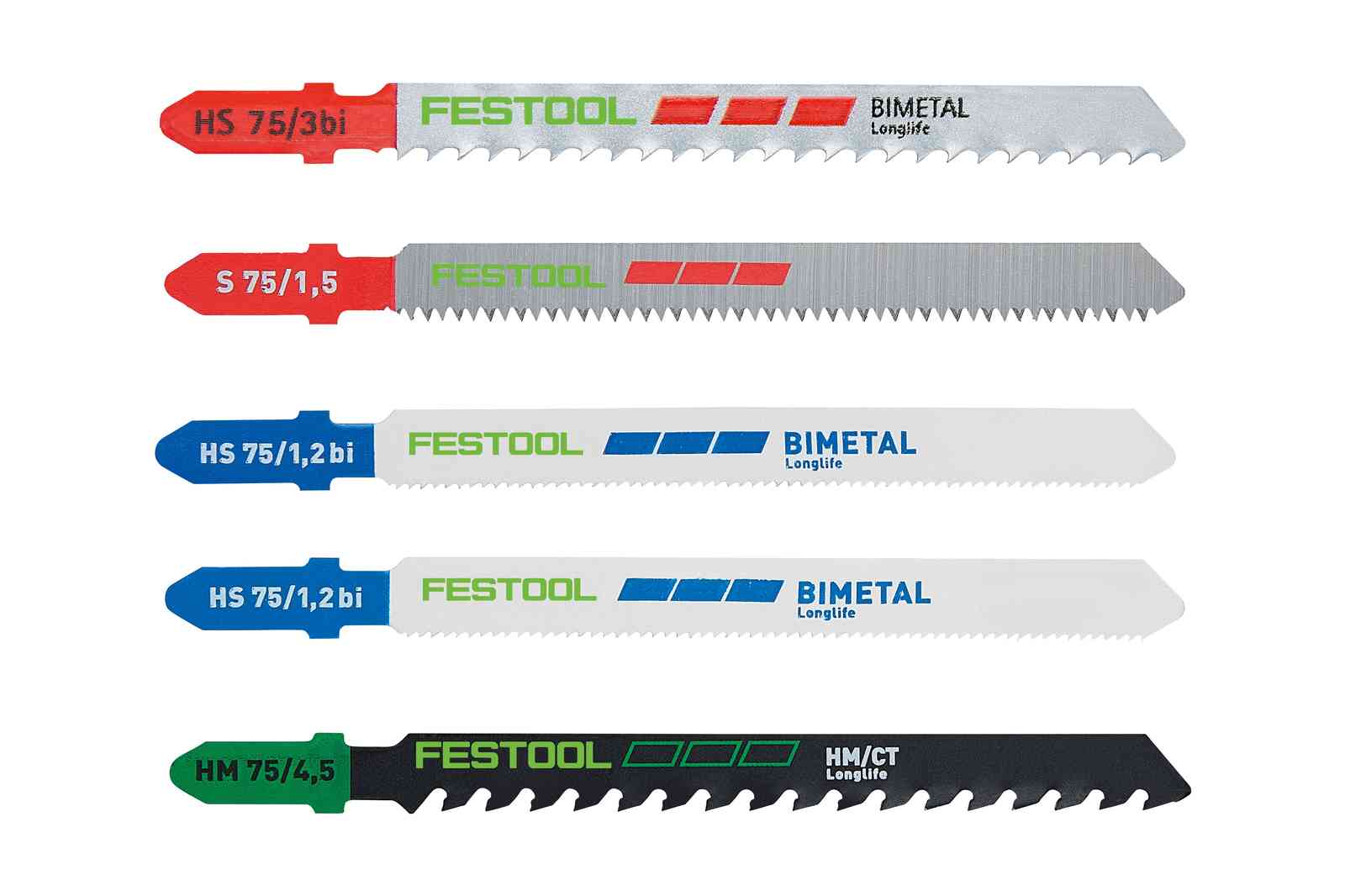 Festool Accessoires 578072 Jeu de lames de scie sauteuse STS-Sort/21 P/M/B
