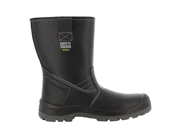 Safety Jogger BESTBOOT Botte de sécurité avec talon nervuré et doublure chaude noir