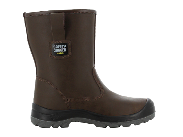 Safety Jogger ALASKA Botte de sécurité en cuir avec doublure chaude marron