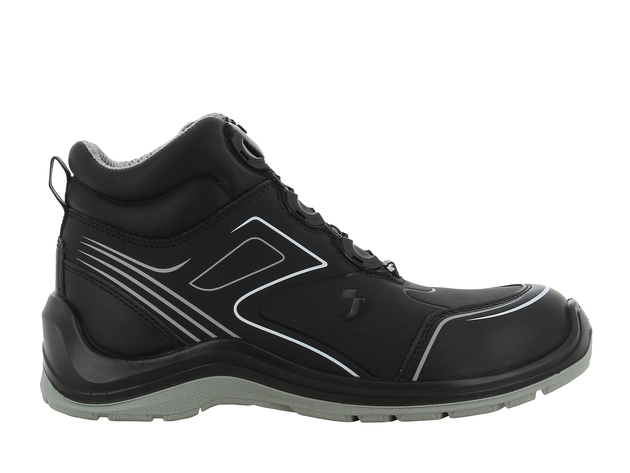 Safety Jogger FLOWS3MTLS Chaussure de sécurité sportive semi-haute S3 ESD sans métal avec fermeture TLS noir