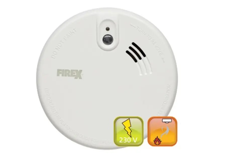 Firex 809-152040 KF20 Détecteur de fumée à liaison optique 230V avec 9V de secours