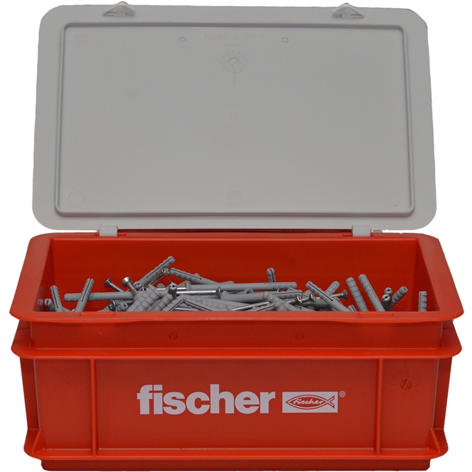 Fischer 523728 Cheville à clou N 6 x 80/50 S BOX avec tête fraisée 300 pcs