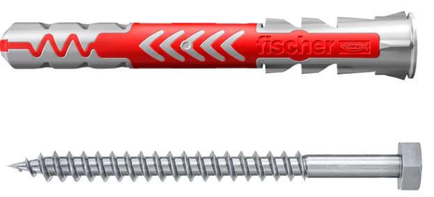 Fischer 538257 Fiche DuoPower 10x80 avec vis hexagonale 10 pièces