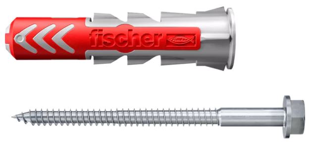 Fischer 538258 Fiche DuoPower 12x60 avec vis hexagonale 10 pièces