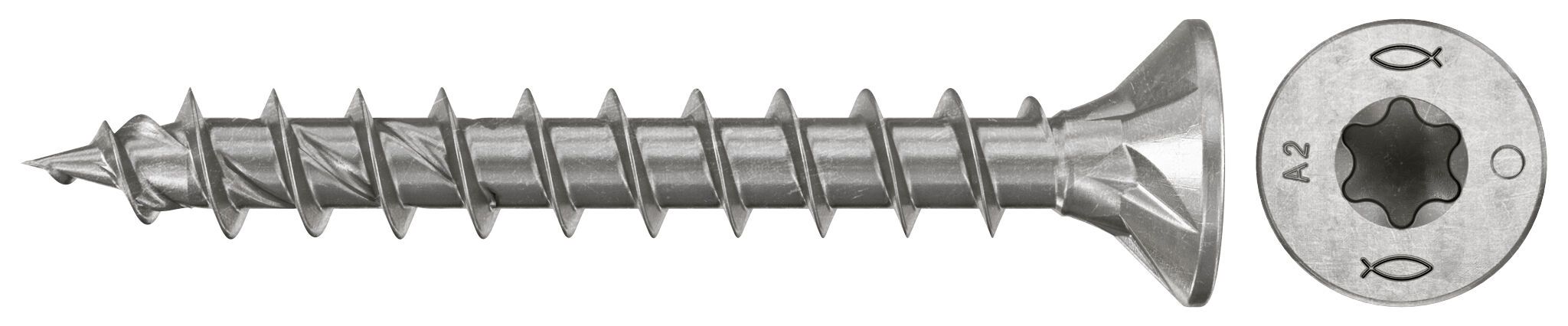 Fischer 574067 PowerFast FPF II Vis à panneaux d'aggloméré CTF 4.5x35 à tête fraisée Epaisseur A2 200pcs