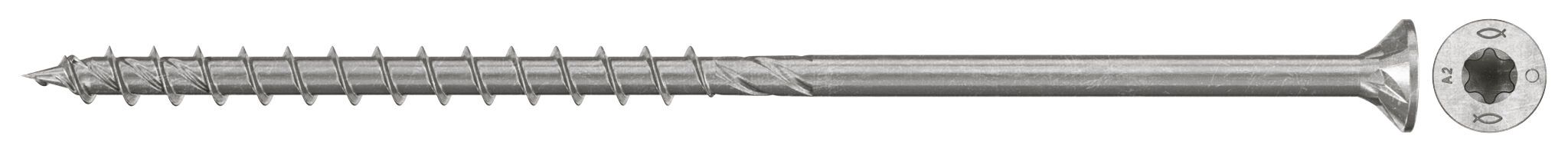 Fischer 574085 PowerFast FPF II Vis à panneaux d'aggloméré CTP 6.0x120 Filet à tête fraisée A2 100pcs