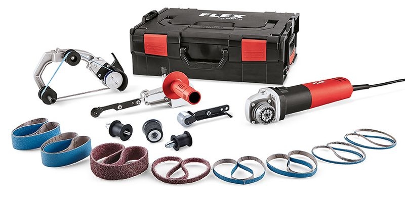 Flex-tools 453463 BRE 8-4 INOX SET Ponceuse à bande tubulaire et lime à bande TRINOFLEX