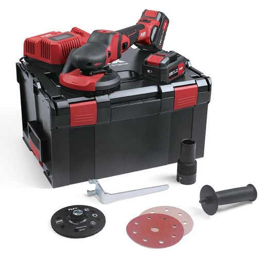 Flex-tools 504157 Supraflex SE 125 18.0-EC/5.0 Set 18V 5.0Ah Li-Ion Multi-Sanding Stone/Metal/Paintwork/Wood