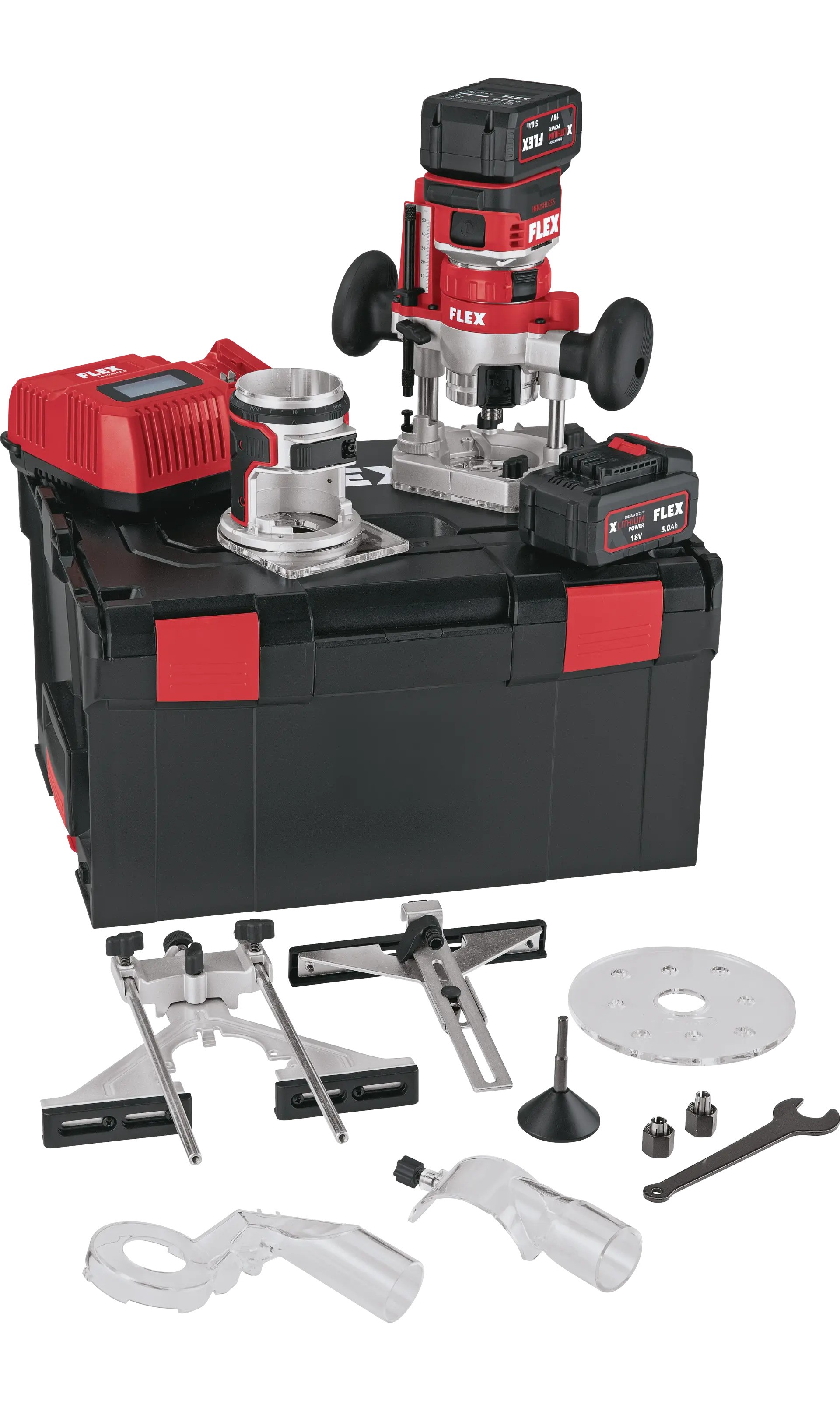 Flex-tools 531636 CER 18.0-EC/5.0 Set Affleureuse 18V 5.0Ah Li-ion en L-Boxx
