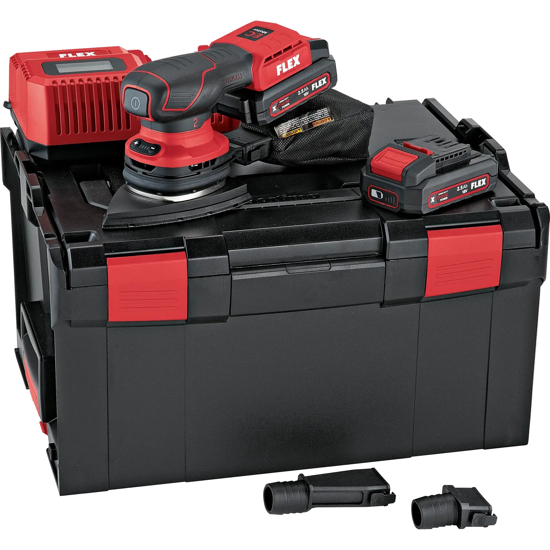 Flex-tools 532089 ODE 2-100 18-EC/2.5 SET Ponceuse Delta avec contrôle de vitesse 18V 2.5Ah Li-Ion en L-Boxx