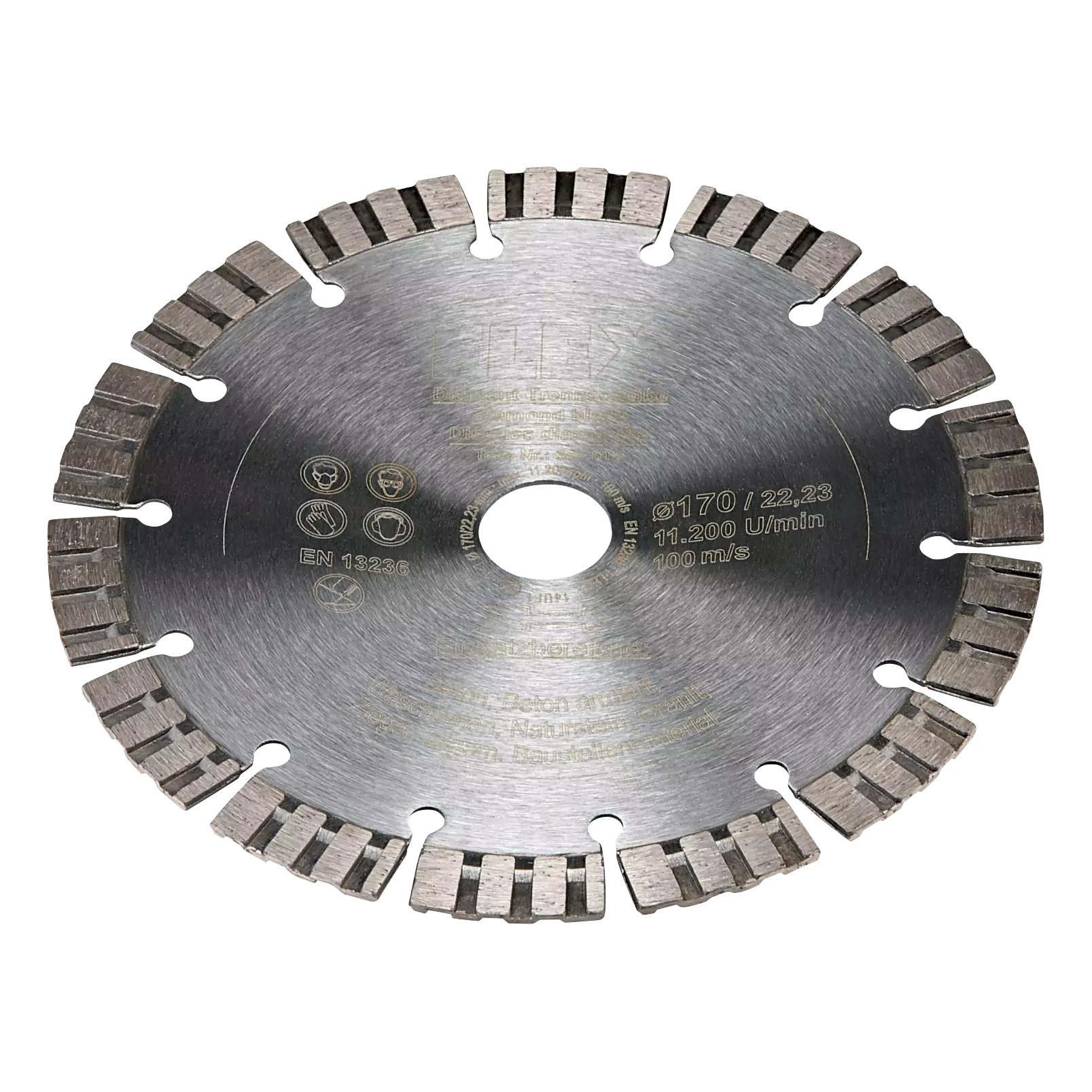 Flex-tools Accessoires 535666 D-TCS S 170 x 22,2 Lame de scie diamantée
