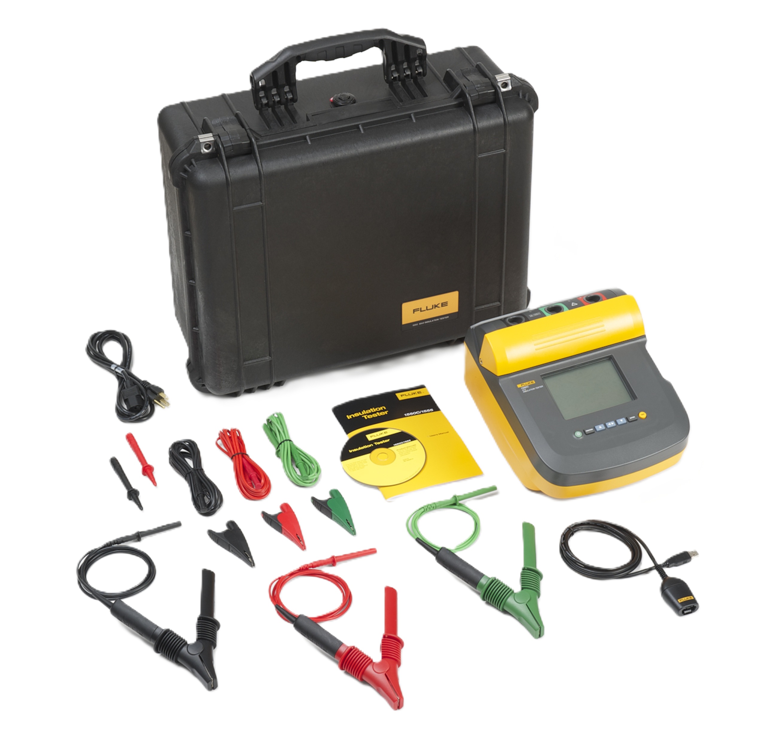 Fluke 3665127 1550C/KIT Kit de testeur d''isolation 5kV avec un connecteur infrarouge supplémentaire Fluke Connect