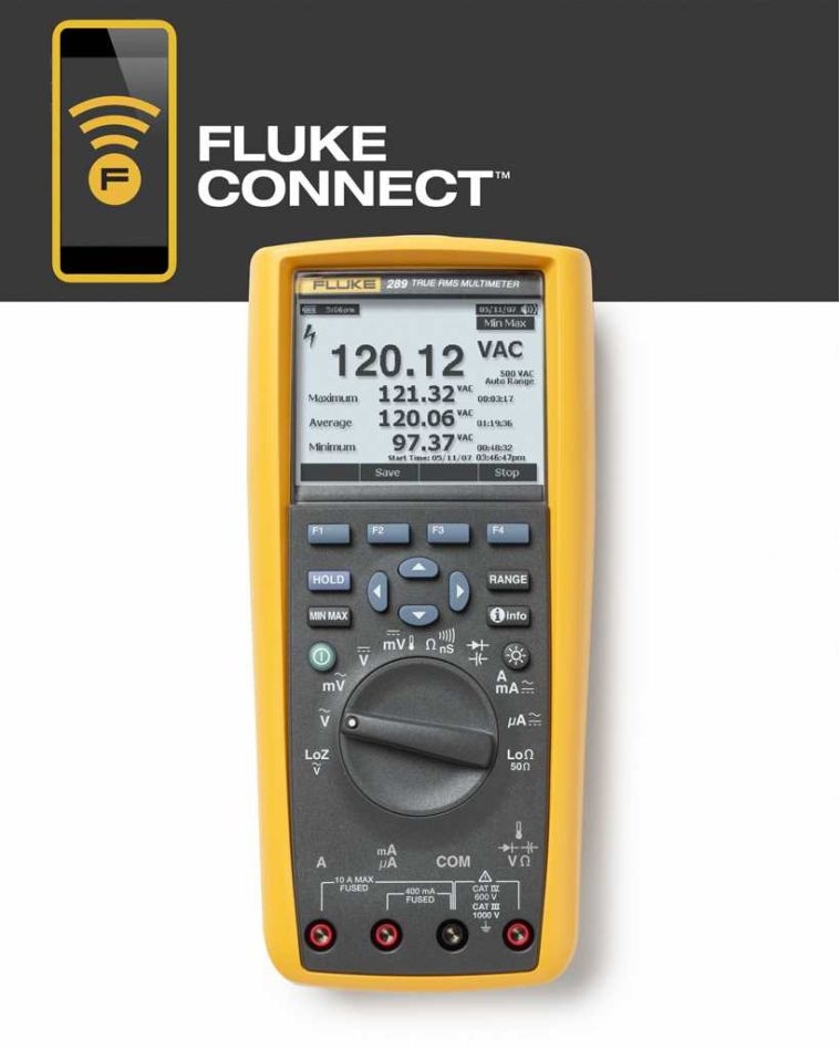Fluke 3947801 289/EUR Multimètre numérique RMS avec enregistrement des données et capture des tendances