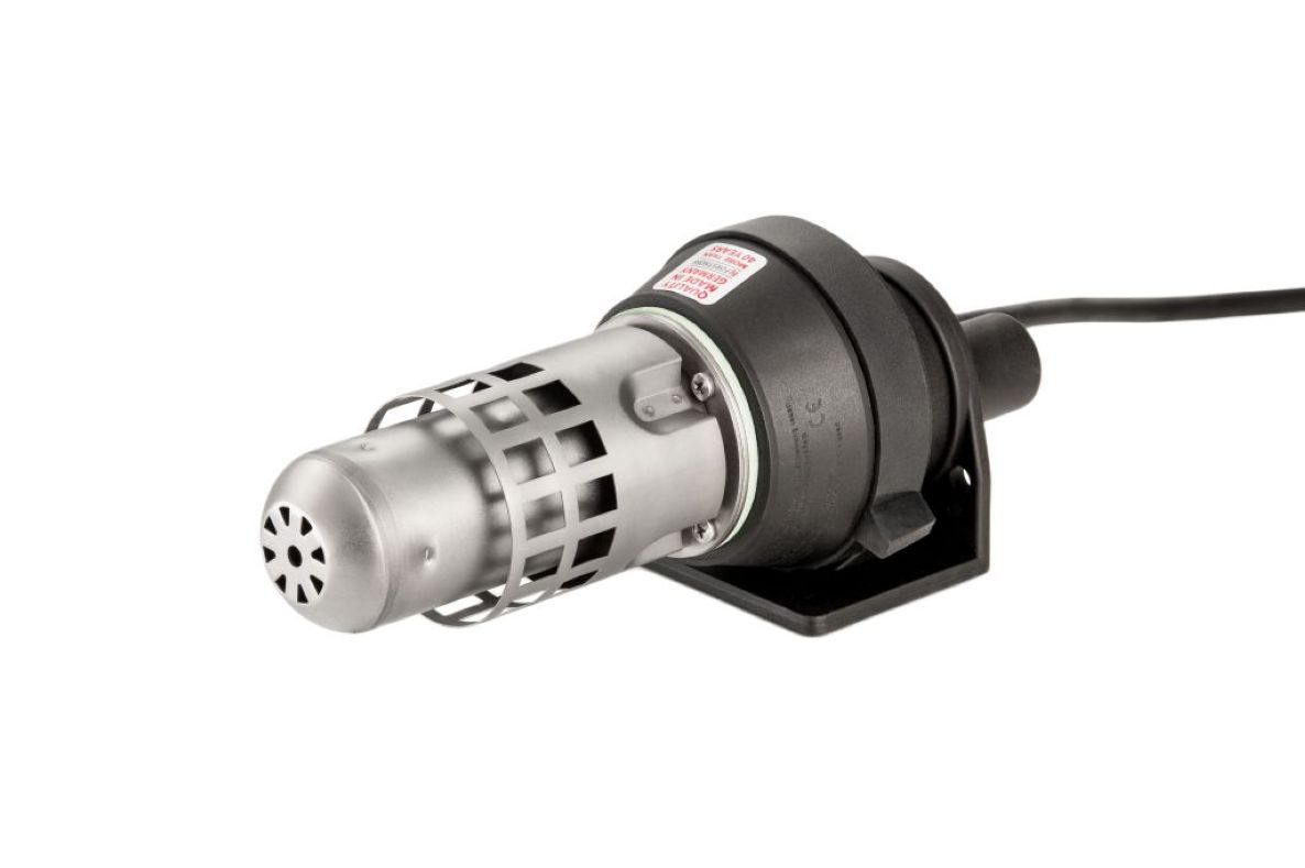 Forsthoff 1076 Appareil industriel à air chaud Type 3000-E avec 3 niveaux de chauffage 3000W 400V incl. buse avec cage de protection contre la chaleur