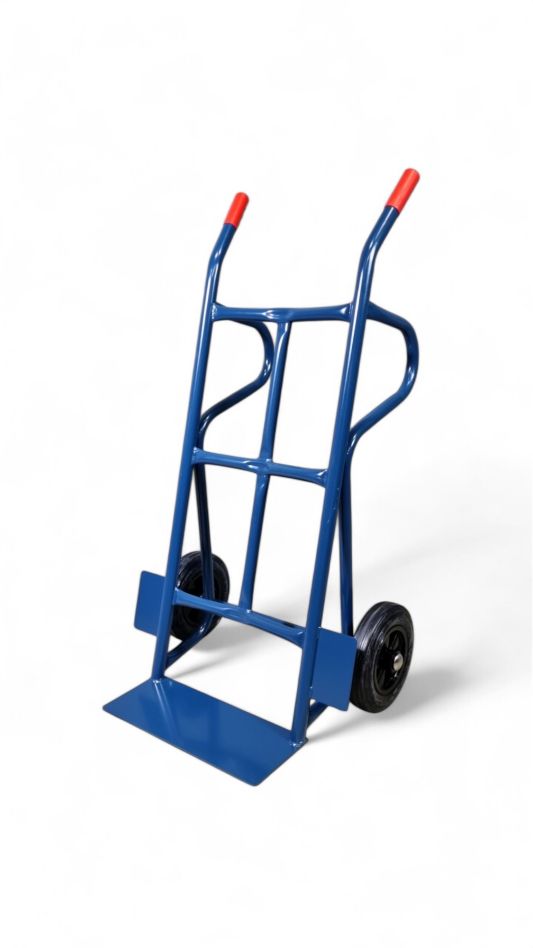FRAMI 207.023 Chariot robuste en tube d'acier d'une capacité de charge de 400 kg sur des roues en caoutchouc solide