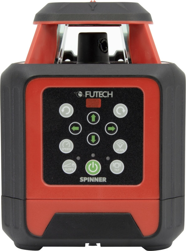 Futech 062.03G.CS Spinner Green Case set Rotation laser + tripod + staff in case