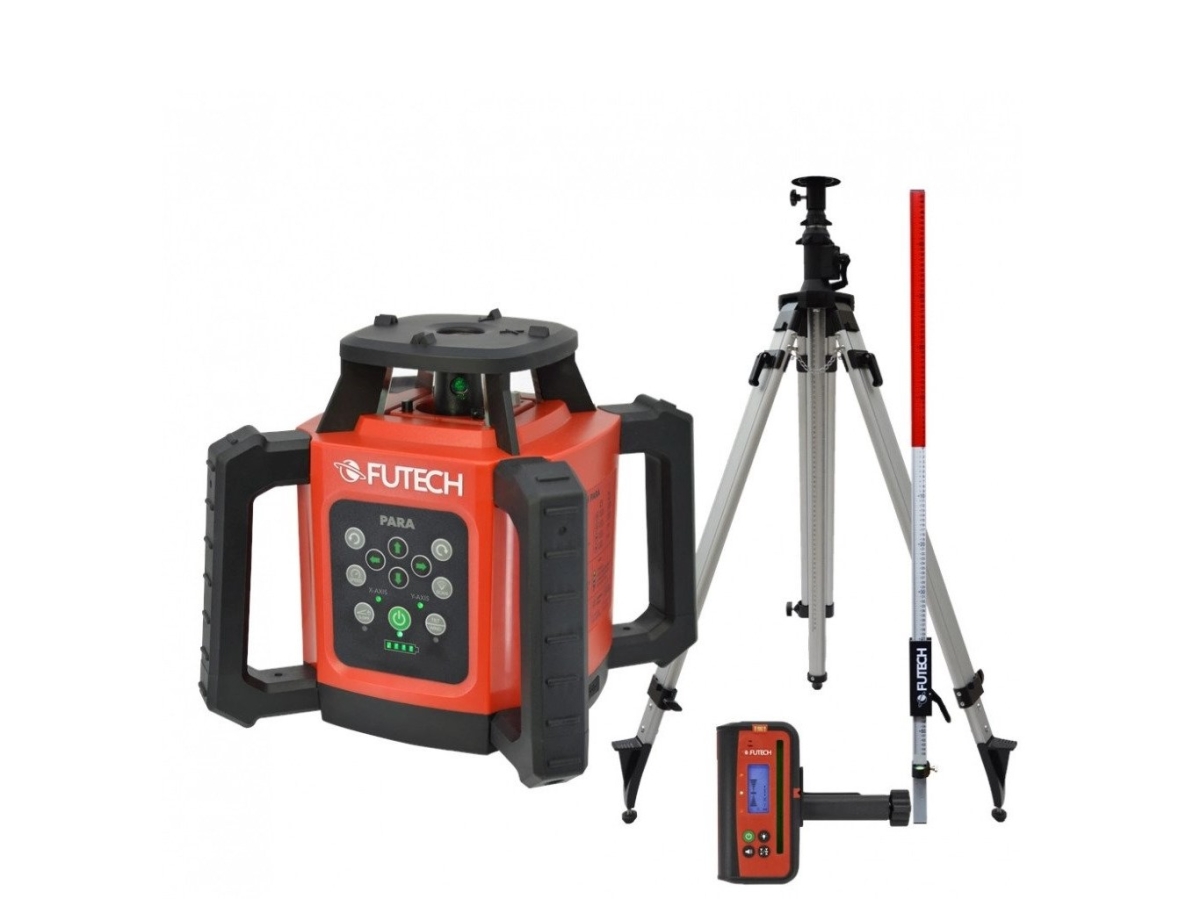 Futech 052.02G.50-P Para Green Rotation Laser + Para Receiver MM + Tripod 330cm + Laser Measuring Stick 240cm