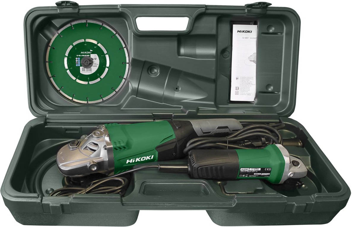 HIKOKI G23SW2CPZ Meuleuse d'angle 230mm + 125mm en coffret