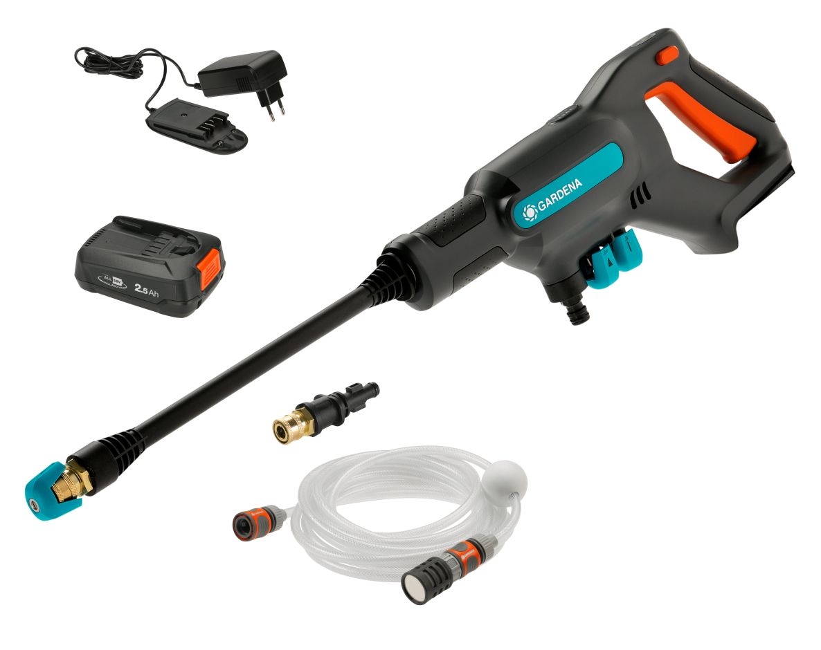 Gardena 14800-20 Set prêt à l'emploi pour le nettoyeur moyenne pression Accu AquaClean 24/18 V P4A