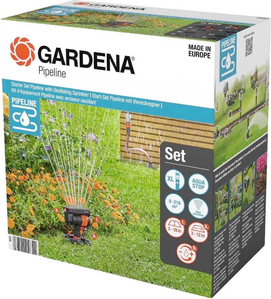 Gardena 08272-20 Kit de démarrage de pipeline buse pivotante