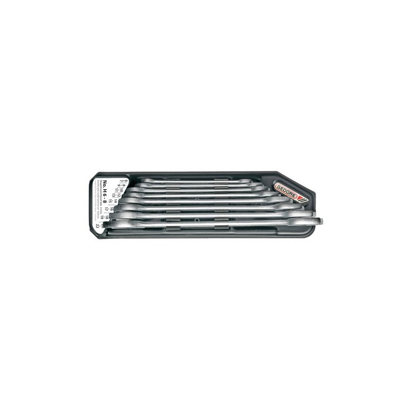 Gedore 6079400 H 6-8 Jeu de clés à douille avec support 8 pièces 6-22 mm