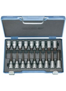 Gedore 6138510 ITX 19 LKP Jeu de tournevis à douille 1/2" 18 pièces TORX T20-6