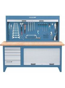 Gedore 6618210 BR 1500 LH Établi, boîte pliante et assortiment de crochets