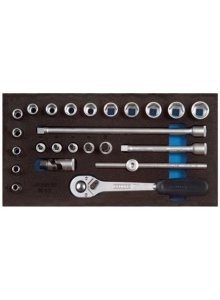 Gedore 2308975 1500 CT1-30 Jeu de clés à douille en module CT 24 pièces