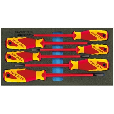Gedore 2309173 1500 CT1-VDE Jeu de tournevis VDE dans le module CT 6 pièces