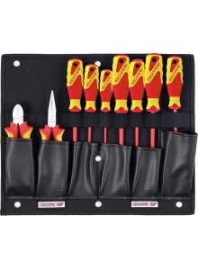 Gedore 2836203 1100 W-002 Carte d'outils VDE avec assortiment de pinces et tournevis VDE 9 pièces