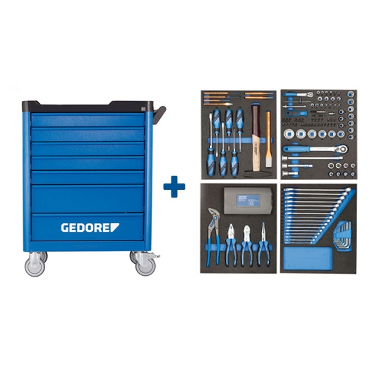 Gedore 2980312 WSL-L-TS-147 Chariot à outils 147 pièces