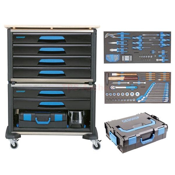 Gedore 3005194 1110 WMW-S-03 Chariot d'outils modulaire WorkMo B3 110 pièces