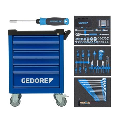 Gedore 3100197 WSL-M-TS-172 Chariot à outils 172 pièces