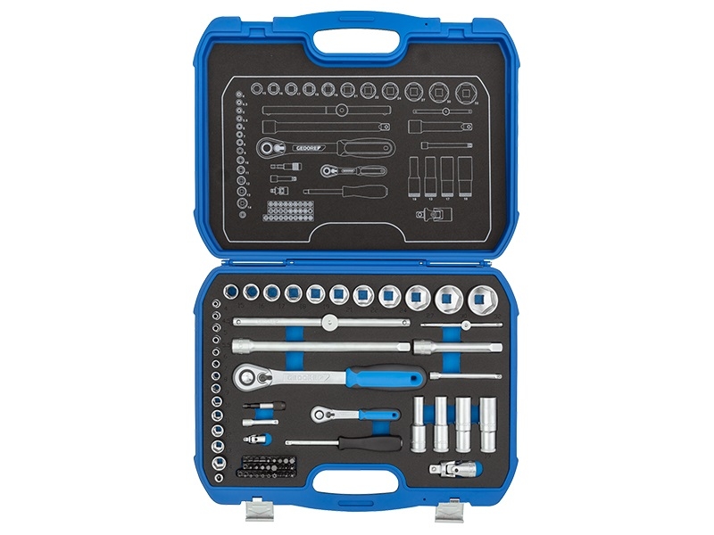 Gedore 3108902 19 BMC 20 jeu de clés à douilles 1/4" + 1/2" 69 pièces