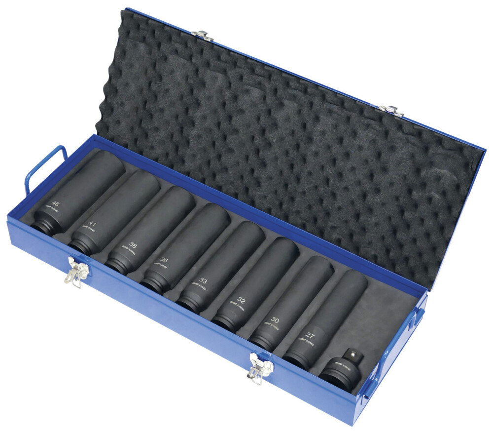 Gedore 3518450 Jeu de cl&eacute;s &agrave; chocs 3/4" SW 27-46 mm 200 mm 9 pi&egrave;ces