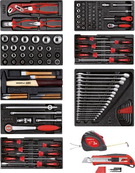 Gedore RED 3301656 R21010001 Jeu d'outils 8 x CT modules 119 pcs