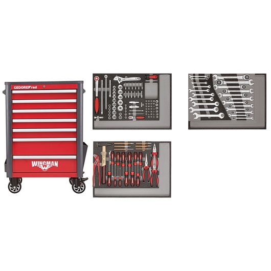 Gedore RED 3301694 R22071004 Chariot à outils WINGMAN 129-pièces