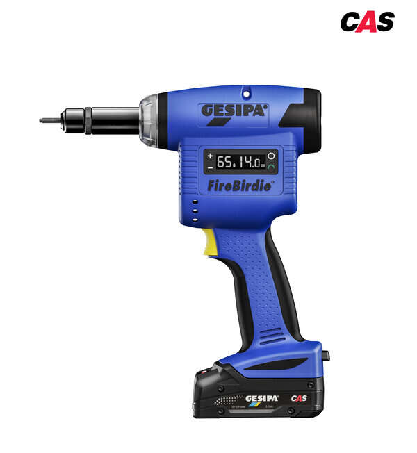 Gesipa 212151866 Pince &agrave; &eacute;crous &agrave; sertir sans vis &agrave; batterie, avec 2 batteries 18 V 2,0 Ah et un chargeur dans un coffret