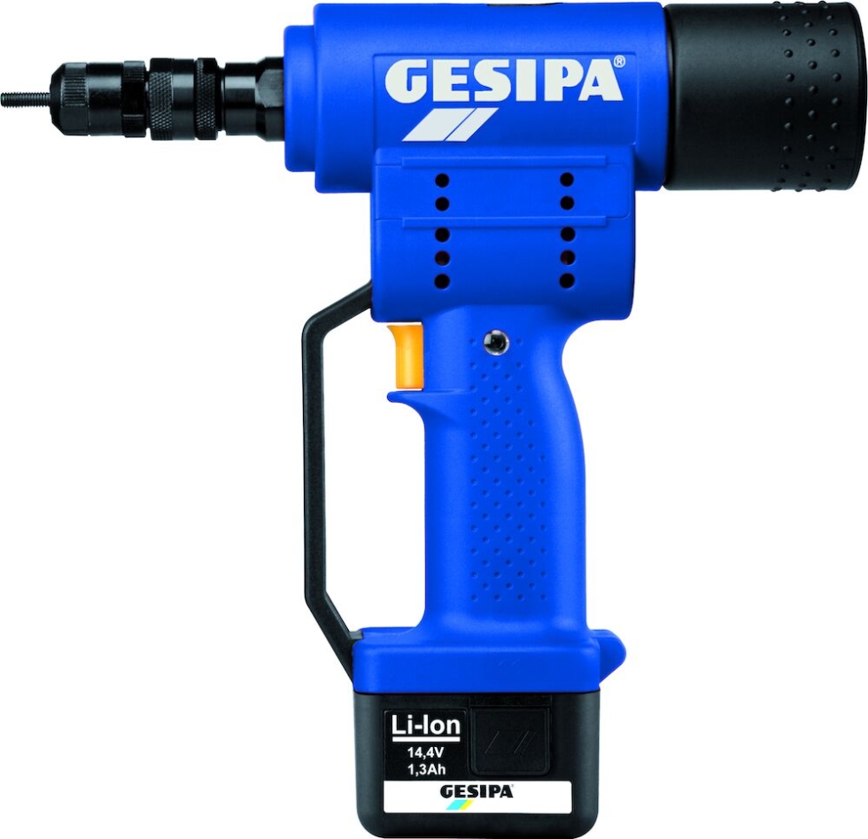 Gesipa 217260030 Pince pour écrous aveugles FIREBIRD avec 2 piles 14.4V 2.0Ah 1457413 DANS LE KOFFER INCLUANT. M4, M5 ET M6