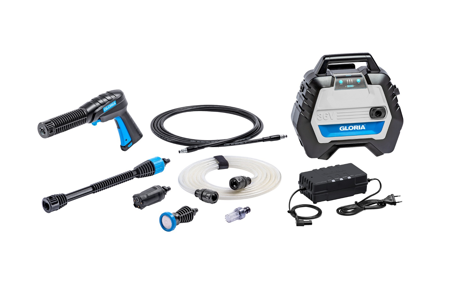Gloria 000320.0000 MultiJet 36V nettoyeur haute pression sans fil 1x batterie 36V 4.0Ah et chargeur