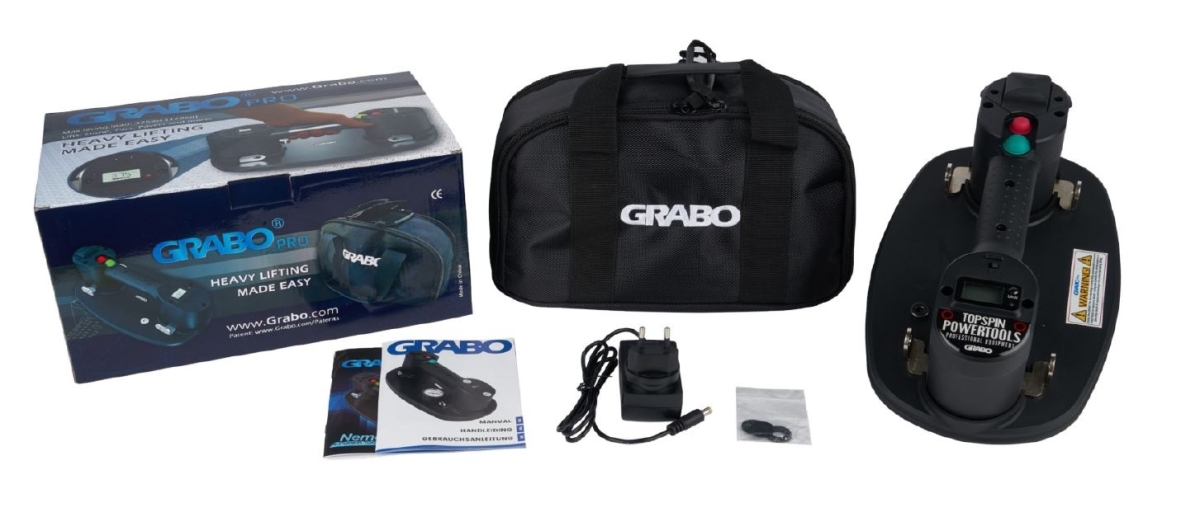 Grabo 11000 Pro Accu - Élévateur à vide avec batterie 14,8 V 2,6 Ah et chargeur dans un sac